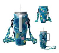 MSLSOZ Borsa Stanley Cup da 1134 g, supporto blu Jungle Stanley, design unificato per borsa e tracolla, dotata di tracolla regolabile e tasca per telefono, adatta per pendolari, viaggi, palestra