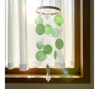 MSLSOZ Campanello a vento con conchiglia a farfalla, campanelli a vento per interni con gancio a S, campanelli a vento da appendere per giardino, suono nitido e piacevole, perfetto regalo per interni