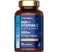 MSM Integratore 2000mg con Vitamina C | 365 Compresse Vegane per Oltre 6 Mesi |