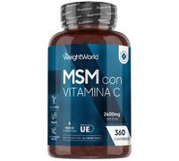 MSM Integratore 2400mg Vegano 6 Mesi 360 Compresse di MSM Vitamina C
