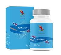 MSM Vitamina C 1500 mg di MSM ad Alta Potenza 150 mg di Vitamina C Naturale da