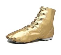 MSMAX PU Kid Ragazza Jazz Dance Boots, Oro, 4 Big Kid