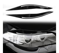MSMDG Compatibile con BMW 5 Series F10 2010-2013, 2 Pezzi Adesivo per Copri-Sopracciglia per Auto Adesivo per Rivestimento fari Esterni,Gloss Black