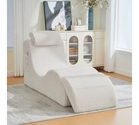 MSMOK Poltrona moderna per il tempo libero dal design unico, realizzata in schiuma di compressione altamente elastica, ergonomica, seduta rimovibile e tasca laterale per una seduta confortevole nella