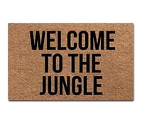 MsMr - Zerbino per ingresso con scritta "Welcome to the Jungle", in tessuto non tessuto, per interni ed esterni, 23,6 x 15,17,8 cm