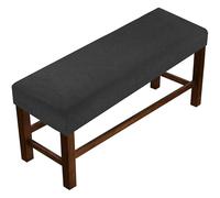 MSNCS Copertura per Panca Elasticizzata,Fodera per Panca Copripanca per Sala da Pranzo,Fodera per Panca Pianoforte Non-Antiscivolo, per Hotel, Banchetti, Ristorante, Soggiorno(Black,130-150cm)