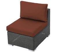 MSNCS Copri Copriseduta per Divano da Esterno - 3/2/1 Posti Federa Elastica per Cuscino, Copricuscini per Mobili da Giardino, per Patio, Terrazza e Uso Interno/Esterno(caffè,S:50-70cm(1PC))