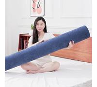 MSNCS Cuscino Cilindrico a Rullo Lungo Cuscino Cilindrico Cervicale Memory Foam Supporto Ergonomico per Collo Gambe e Schiena per Letto e Divano, Lombare,Yoga Lavabile(Blu navy,20cmx60cm)