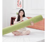 MSNCS Cuscino Cilindrico a Rullo Lungo Cuscino Cilindrico Cervicale Memory Foam Supporto Ergonomico per Collo Gambe e Schiena per Letto e Divano, Lombare,Yoga Lavabile(Verde,20cmx70cm)