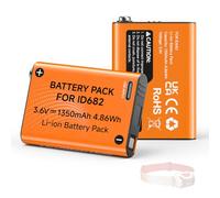Mspalocell 2 Pezzi Batteria di Ricambio 1350mAh per Petzl Core Batteria USB-C per 3.6V Id682 / E99aca / Tikkina/Tikkid/Tikka/Zipka/Actik/Tactikka/Iko Serie