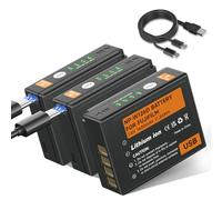 Mspalocell 3 Pezzi NP-W126 Batteria USB-C 1600mAh, Batteria NP-W126S con Tipo C, per Fuji X-T100,X-T200,X100F,X100V,X-S10,X-A5,X-A10,X-E3,X-E4,X-Pro2,X-Pro3,X-T1,X-T2,X-T3,X-T10,X-T20,X-T30,X-T30 II