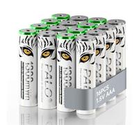 Mspalocell Batteria al litio AAA 1,5 V 1300 mWh, stampa Tiger e con luce di ricarica, batterie AAA ricaricabili a bassa autoscarica da 1500 cicli, confezione da 16 batterie con scatola batteria