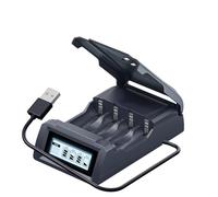 Mspalocell Caricabatterie AAA per batterie universali al litio 1,5V / NI-MH 1,2V AA e AAA, ricarica indipendente, caricabatteria USB C a ricarica rapida