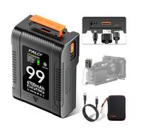 Mspalocell V-mount Batteria 99Wh 6700mA 14,8V V-mount battery USB-C PD65W a ricarica rapida con schermo OLED, USB-C/BP/Dual D-TAP (ingresso/uscita), uscita DC/USB-A (PD65W) per fotocamera videocamera