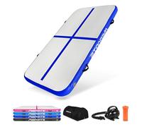 MSPORTS Air Track Matte 10cm - Gonfiabile Gonfiabile Ginnastica & Tumbling Tappetino per Ginnastica Cheerleading, Yoga & Fitness - 5 Misure e 4 Colori (Blu, 5 m x 1 m)