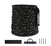 MSPORTS Battle Rope Professional Studio qualità | Lunghezza: 15 m | Diametro: 5 cm | Training Sport Funi Stile Corda Fitness Rugiada Serpente Corda Corda per Saltare