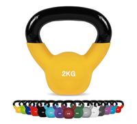 MSPORTS Kettlebell Professionale 2-30 kg | Ghisa Revestimento in Neoprene | incl. Workout PDF | Diversi Colori