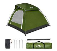 MSPORTS Tenda da campeggio Premium Pop Up per 2-3 persone, impermeabile, antivento, a cupola (verde oliva)
