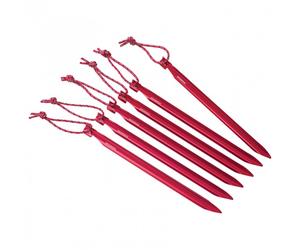 MSR - Groundhog Tent Stakes 6 x 19 cm rosso