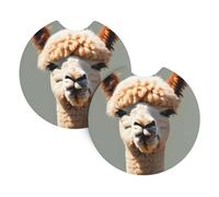 MSRHIUEF Alpaca - Sottobicchieri con stampa Avatar, impermeabili, ad asciugatura rapida, inodore, adatti per la maggior parte delle auto, camion, SUV, 2 pezzi