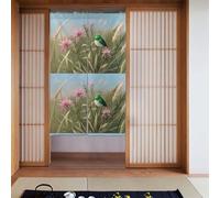 MSRHIUEF Artemisia Emeraldis - Tenda stampata con uccelli, 86,4 x 142,2 cm, per porte, finestre, separazione della stanza, protezione della privacy, luce solare, vento, polvere