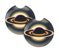 MSRHIUEF Bellissimo set di 2 sottobicchieri con stampa Saturn, impermeabili, ad asciugatura rapida, inodore, adatti per la maggior parte delle auto, camion, SUV