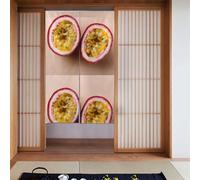 MSRHIUEF Pure Background - Tenda stampata con frutto della passione, 2 pezzi, 86,4 x 142,2 cm, per porte, finestre, separazione della stanza, protezione della privacy, luce solare, vento, polvere