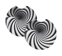MSRHIUEF Set di 2 sottobicchieri a spirale per auto, impermeabili, ad asciugatura rapida, inodori, per la maggior parte delle auto, camion, SUV