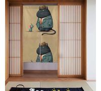 MSRHIUEF Tenda con stampa di gatto e topo, 2 pezzi, 86,4 x 142,2 cm, per porte, finestre, separazione della stanza, protezione della privacy, luce solare, vento, polvere
