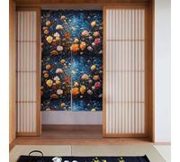 MSRHIUEF Tenda stampata con rose colorate, 2 pezzi, 86,4 x 142,2 cm, per porte, finestre, separazione della stanza, protezione della privacy, luce solare, vento, polvere