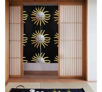 MSRHIUEF The Kind Sun - Tenda stampata in 2 pezzi, 86,4 x 142,2 cm, per porte, finestre, separazione della stanza, protezione della privacy, luce solare, vento, polvere