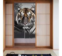 MSRHIUEF Tiger at Rest - Tenda stampata in 2 pezzi, 86,4 x 142,2 cm, per porte, finestre, separazione della stanza, protezione della privacy, luce solare, vento, polvere