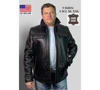 Msrp Perry Ellis Portfolio Vero Agnello Pelle Aperto Fondo Giacca Foderata S-XXL