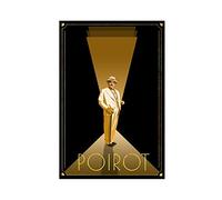 MSRV Serie TV Agatha Christie's Poirot Poster su tela per camera da letto, decorazione per ufficio, decorazione per camera da letto, 16 x 60 cm