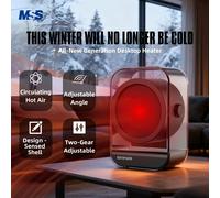 MSS Ventilatore per riscaldamento da tavolo a riscaldamento rapido in ceramica PTC ad alto valore estetico, per uso domestico e in ufficio, apparecchio di riscaldamento invernale portatile