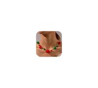 MSSIEJEW Collana natalizia da donna X-Mas Jingle Bell Collane Natale Fiocco di neve Collana Girocollo Natale Gioielli di Natale, Large, Lega di acciaio, Nessuna pietra preziosa