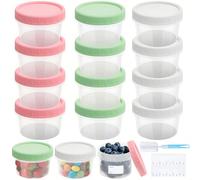 Mssushi 30 Pezzi 160ml Contenitori per Alimenti con Coperchi,Ermetici Piccoli Contenitori Riutilizzabili in Plastica, Ciotole per Alimenti a Tenuta Stagna e Impilabili (30PCS 160ML)