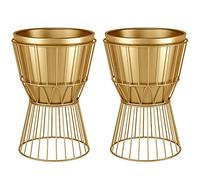 MSTFLOR Supporto per piante in metallo con vaso, 30,5 cm, supporto decorativo per piante in vaso dorato, per esporre fiori, per soggiorno, ufficio, interni, decorazione moderna per la casa, altezza