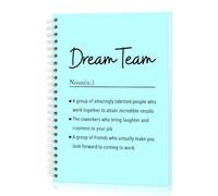 Msticey Dream Team Definition - Taccuino a spirale con 160 pagine bianche, con copertina rigida blu, regalo di squadra per compagni di squadra, lavoro, collega, apprezzamento dei dipendenti, regalo di