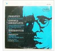 Mstislav Rostropovich, Leningrad Philharmonic Orchestra, Kurt Sanderling, Maxim and Dmitri Shostakovich - Prokofiev: Opus 125 For Cello and Orchestra Sinfonia Concertante, Concertino For Two Pianos, Opus 94 [LP]