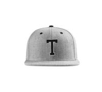 Mstrds Lettera Berretto da Baseball Abc a-Z 3D-Stick Alphabet Grigio