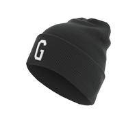 MSTRDS Lettera Bracciale Knit Beanie Alphabet Berretto a-Z Turnup 3D Stick Uni