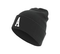 MSTRDS Lettera Bracciale Knit Beanie Alphabet Berretto a-Z Turnup 3D Stick Uni