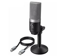 MSUDGH Microfoni USB per laptop e computer, Podcast di duplicazione multimediale in streaming per microfoni di registrazione (Color : Black, Size
