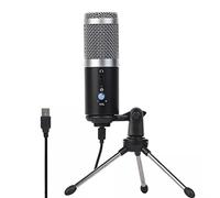 MSUDGH Microfono USB da Tavolo in Metallo, Microfono a condensatore Professionale, Adatto per Streaming multimediale per Computer Notebook????