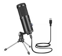 MSUDGH Microfono USB da tavolo in metallo, microfono a condensatore professionale, adatto per streaming multimediale per computer notebook????