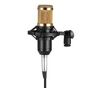 Msuiiixcccc Condenser Microphone Studio Sound Recording Broadcasting with Shock Mount 3.5Mm o Cable Sponge Microphone