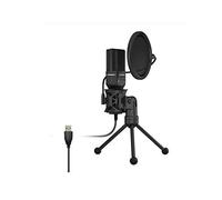 Msuiiixcccc Desktop USB Computer Microphone Condenser Microphone with Foldable Tripod P-o-p Filter for PC Video Recording Mic (Color : A) (Blue，Black)
