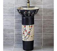 Msuiiixcccc Freestanding Pedestal Bathroom Sink with Pedestal Hard And Easy to Clean Floor-Standing Basin Unit (Color : E) (F) (B)