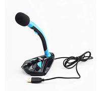 Msuiiixcccc Karaoke Professional Microphone for Computer HD Studio Noise Cancelling USB 3.5mm Microphone Condenser for Recording Vocals PC (Color : Red, Size : 3.5MM) (Blue 3.5MM)